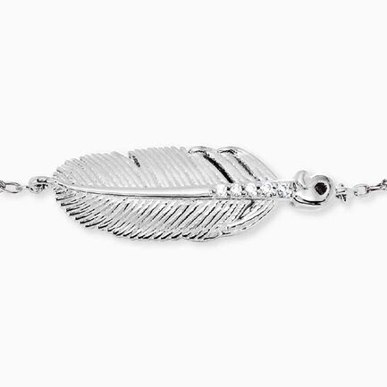 Feder Armband silber