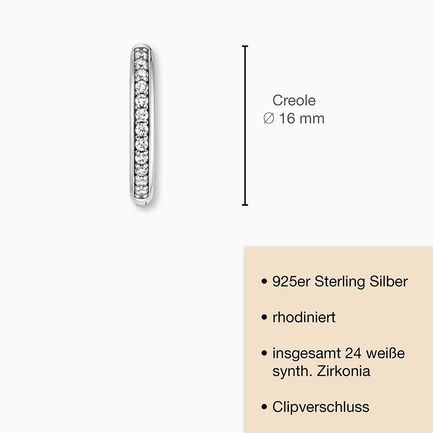 Creolen silber mit Zirkonia